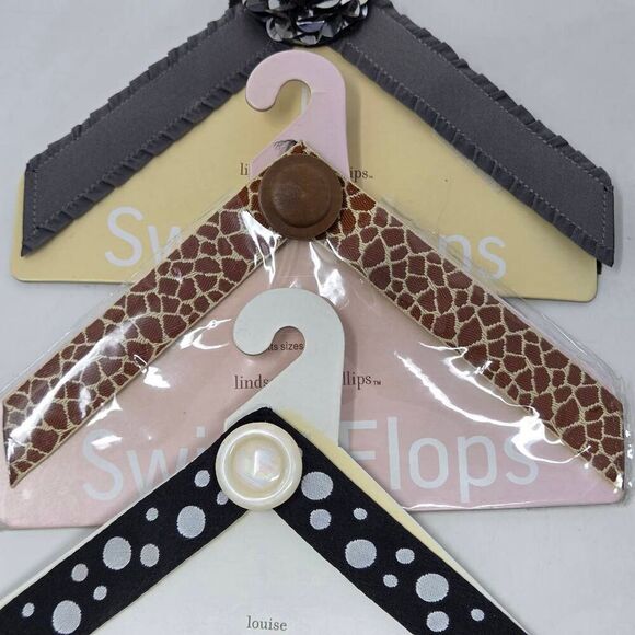 LINDSAY PHILLIPS SWITCH FLOPS LOT OF 6 WOMENS SANDAL STRAPS SIZE 9 10 11 - Picture 3 of 7